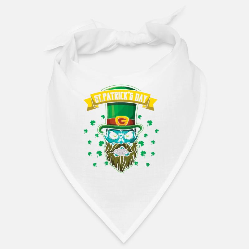 Bone Bearded Irish Shamrock Saint Patrick Day Bandana