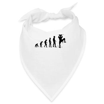 Klettern Evolution Lustig Bergsteigen Geschenk - Bandana - Weiß - Vorne