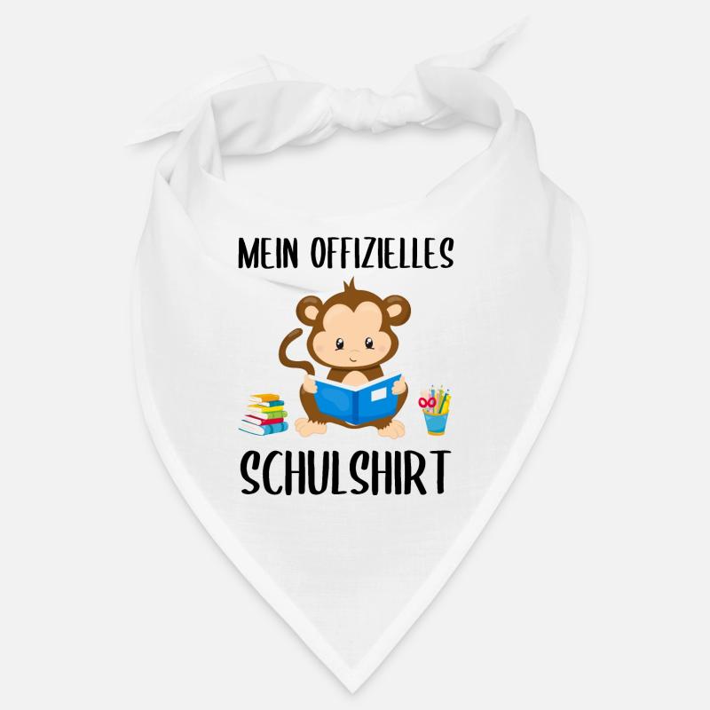 Affe Schulshirt Schulbeginn Schule Geschenk Bandana