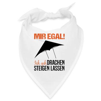 Drachenfliegen Drachensteigen Spruch Geschenk - Bandana - Weiß - Vorne