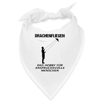 Drachenfliegen Spruch Drachensteigen Geschenk - Bandana - Weiß - Vorne