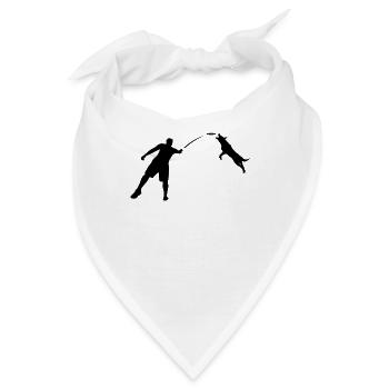 Hundetraining Hundetrainer Hundeerzieher Geschenk - Bandana - Weiß - Vorne