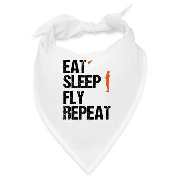 Drachensteigen Spruch Drachenfliegen Geschenk - Bandana - Weiß - Vorne
