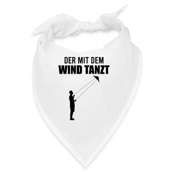 Drachensteigen Spruch Drachenfliegen Geschenk - Bandana - Weiß - Vorne