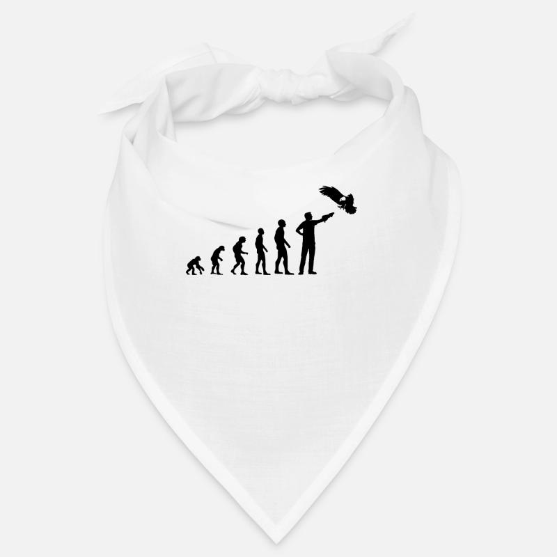 Falkner Greifvogel Evolution Falknerei Geschenk - Bandana - Weiß