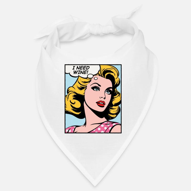 Ich brauche Wein, Pop-Art-Mädchen Bandana