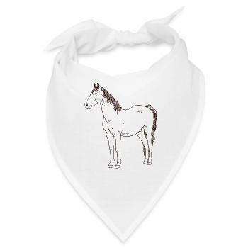 Pferde Majestät und Anmut vereint - Bandana - Weiß - Vorne