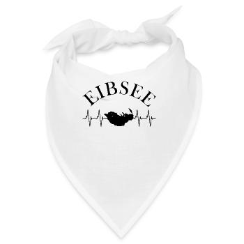 Eibsee Herzschlag Liebe zur Natur Geschenk - Bandana - Weiß - Vorne