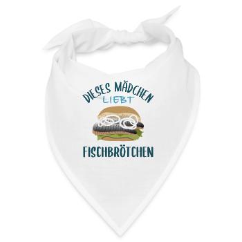 Mädchen & Fischbrötchen - Eine Liebesgeschichte - Bandana - Weiß - Vorne