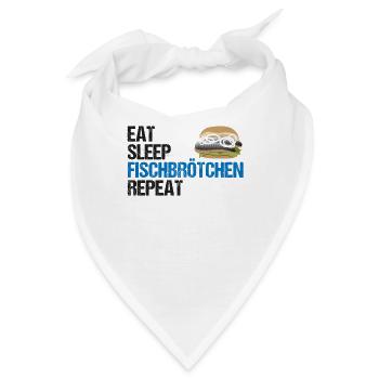 Lebenszyklus des Fischbrötchen-Fans Geschenk - Bandana - Weiß - Vorne