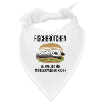 Fischbrötchen für Feinschmecker Geschenk - Bandana - Weiß - Vorne