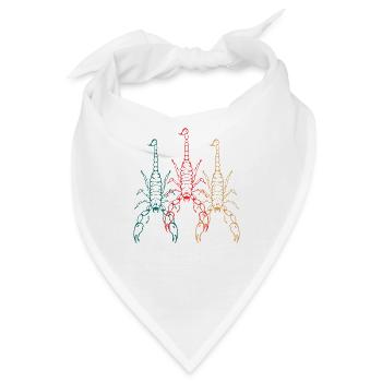 Drei Skorpione Trio Exotik Geschenk - Bandana - Weiß - Vorne