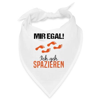Sorglos Spaziergang Humorvolles Geschenk - Bandana - Weiß - Vorne