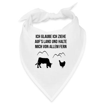 Landleben Ruhe Design - Bandana - Weiß - Vorne