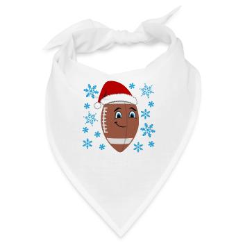 Festlicher Football Weihnachtsmütze - Bandana - Weiß - Vorne