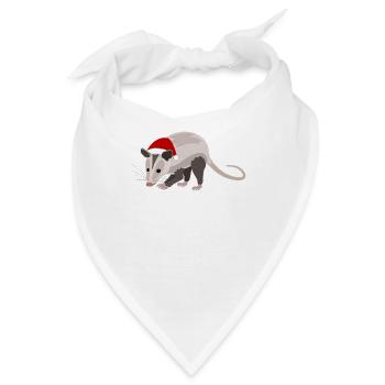 Weihnachtsmaus Niedlich Festliche Zeit Geschenk - Bandana - Weiß - Vorne