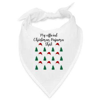 Waldweihnacht mit Mützen Offizielles Schlafshirt - Bandana - Weiß - Vorne