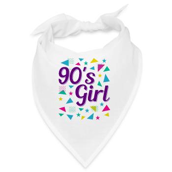Retro 90er Girl Power Stil Popkultur - Bandana - Weiß - Vorne