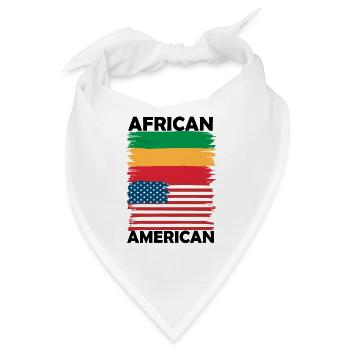 Kulturelle Identität USA-Afrika Flagge - Bandana - Weiß - Vorne