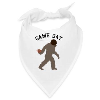 Bigfoot Quarterback Sportler Schattenbild - Bandana - Weiß - Vorne