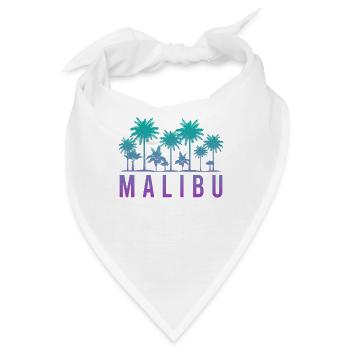 Malibu Palmen Silhouette Sommerflair - Bandana - Weiß - Vorne