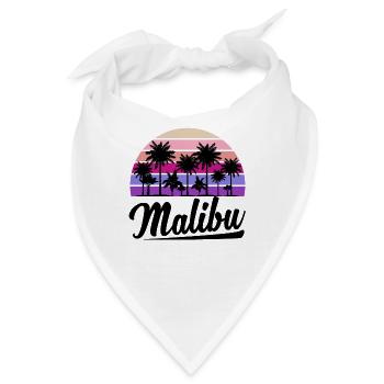 Retro Malibu Sonnenuntergang Relax - Bandana - Weiß - Vorne