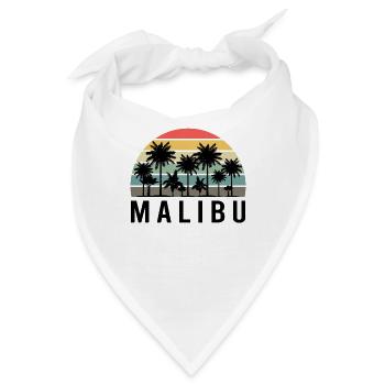 Retro Malibu Sonnenuntergang Relax - Bandana - Weiß - Vorne