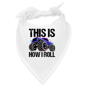 Rollender Monstertruck Abenteuer Drang - Bandana - Weiß - Vorne