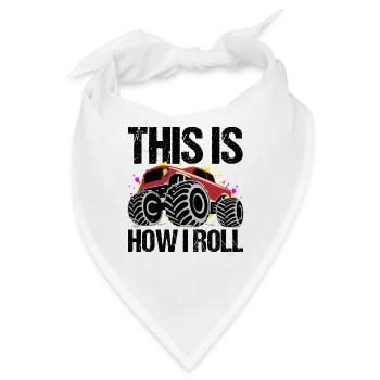 Rollender Monstertruck Abenteuer Drang - Bandana - Weiß - Vorne