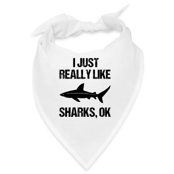 Einfach Haie Fan Geschenk - Bandana - Weiß - Vorne