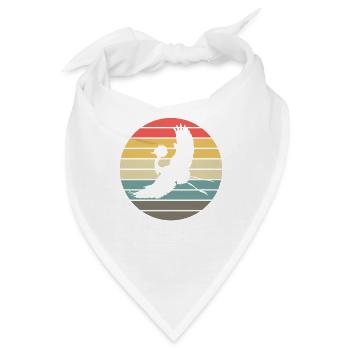 Kranich Kontur Sonnenuntergang Naturfan - Bandana - Weiß - Vorne