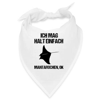 Einfach Mantarochen Liebhaber Klarheit - Bandana - Weiß - Vorne
