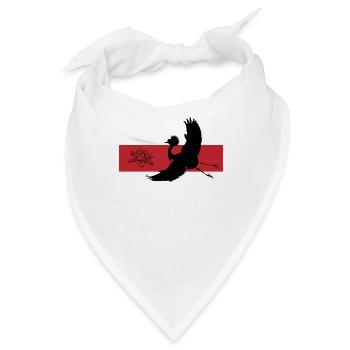 Kranich & Lotus Harmonie Symbolik - Bandana - Weiß - Vorne