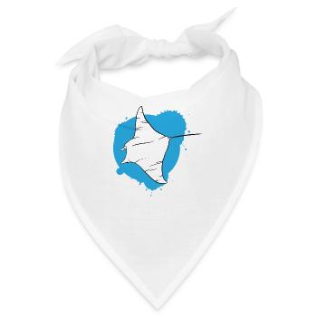 Rochen im Riff Ozeanischer Geist Geschenk - Bandana - Weiß - Vorne