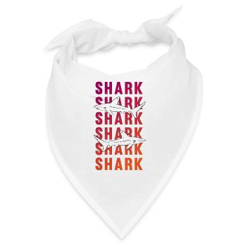 Stolzer Hai Meerestiefe Entdecker Geschenk - Bandana - Weiß - Vorne