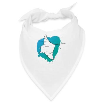 Rochen im Riff Ozeanischer Geist Geschenk - Bandana - Weiß - Vorne