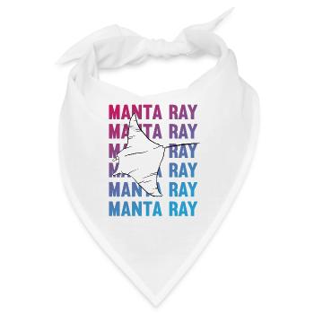 Eleganter Manta Ray Ozeanliebhaber - Bandana - Weiß - Vorne