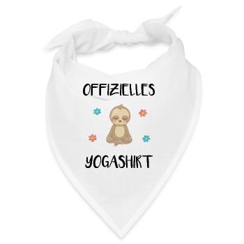 Faultier Yoga Zen Entspannung Shirt - Bandana - Weiß - Vorne