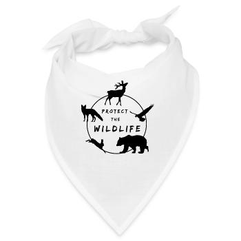 Wildtier Schutz Naturbewusstsein - Bandana - Weiß - Vorne