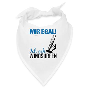 Windsurfen statt Sorgen - Bandana - Weiß - Vorne