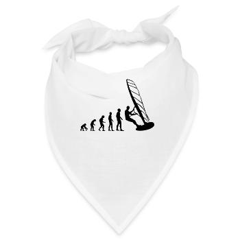 Windsurfer - Vom Affen zum Brett - Bandana - Weiß - Vorne