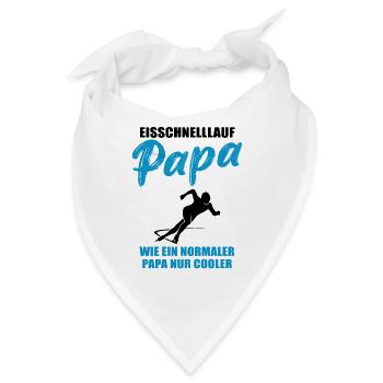 Eisschnelllauf Papa Cool Geschenk - Bandana - Weiß - Vorne