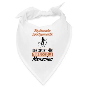 Anspruch & Kunst: Gymnastik Geschenk - Bandana - Weiß - Vorne