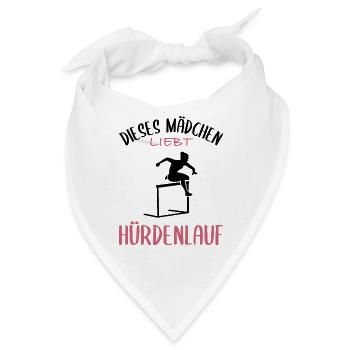 Hürdenlauf-Liebe - Mädchenpower - Bandana - Weiß - Vorne