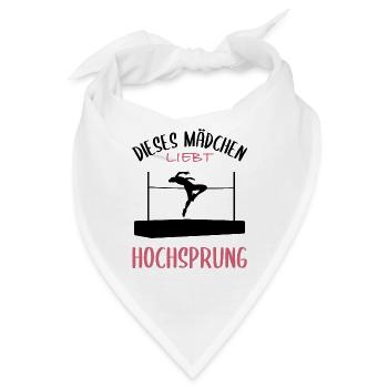 Mädchen liebt Hochsprung Passion - Bandana - Weiß - Vorne