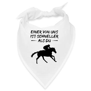 Rennbahn-Flitzer - Schnell und Siegessicher - Bandana - Weiß - Vorne