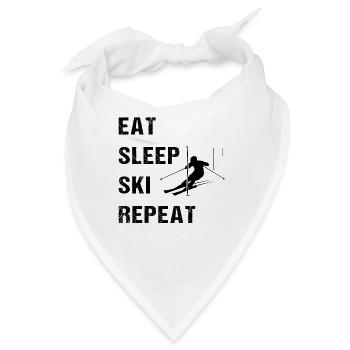 Ski-Slalom-Lebenszyklus - Bandana - Weiß - Vorne