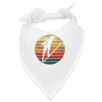 Abendflug des Skispringers - Bandana - Weiß - Vorne