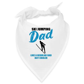 Skisprung Papa: Coolness pur - Bandana - Weiß - Vorne
