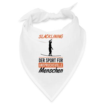 Slackline Meisterklasse - Geschenk - Bandana - Weiß - Vorne